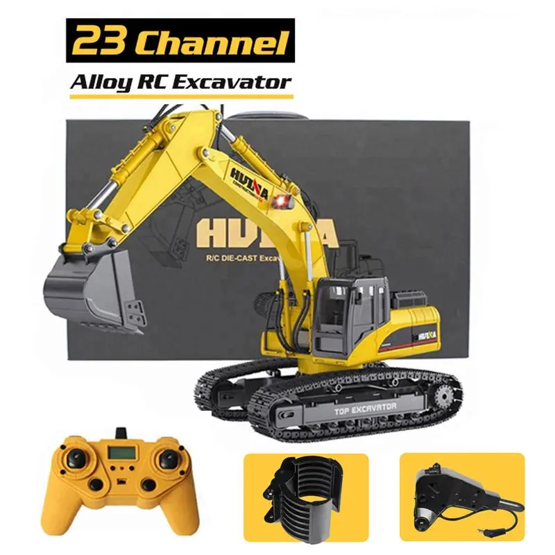 1:14 Full Alloy Rc Excavator  Huina 580 23Ch Rtr 1