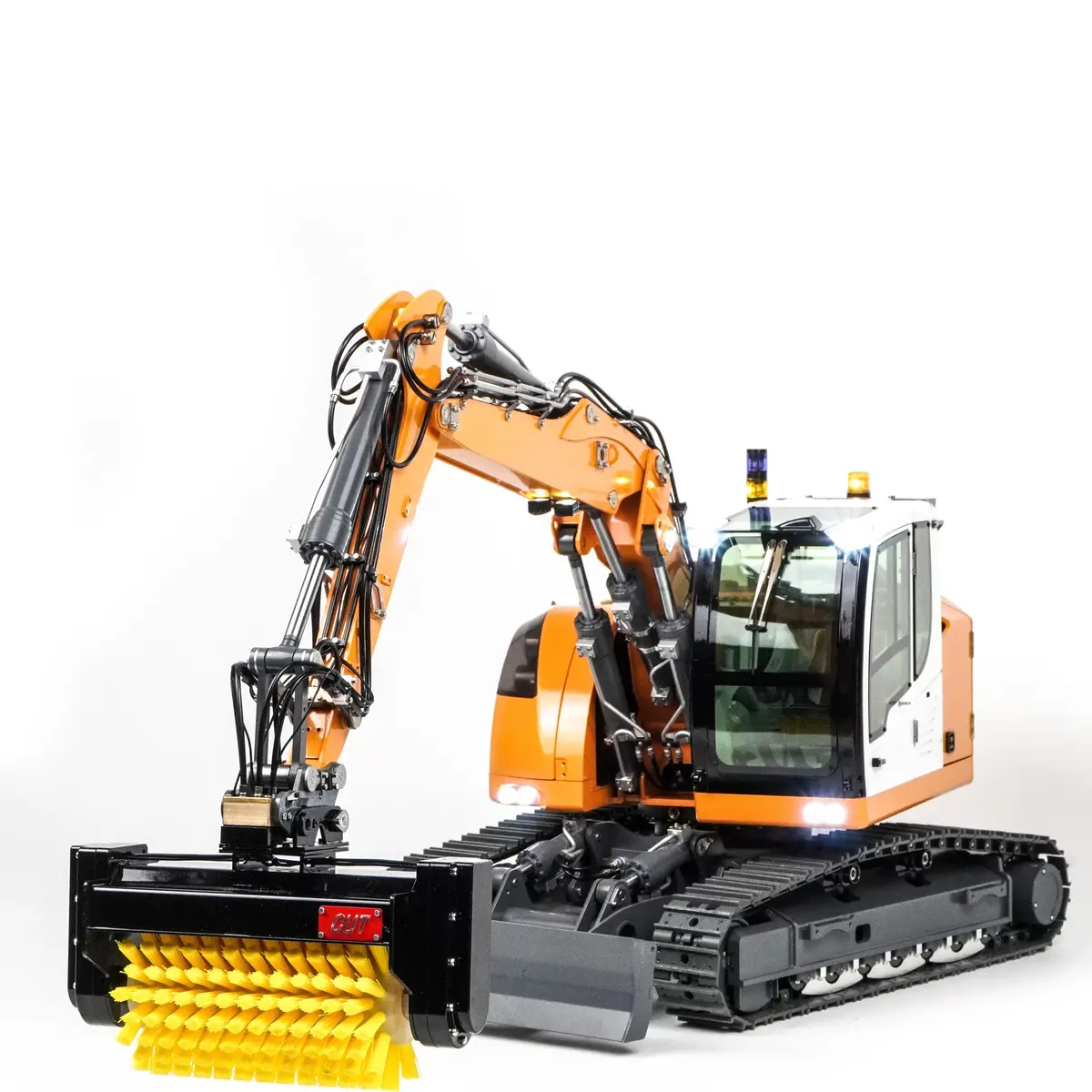 Cut Hobby 1/14 914/920 Rc Hydraulic Excavator Op Electric Cleaner 1
