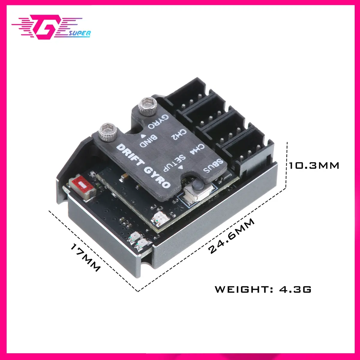 Tg Super H5-55 F-4G 2.4G 4Ch 1/24 Rc Drift Car 550 Gyroscope Integrated Receiver For Futaba 6Pv 10Px 2