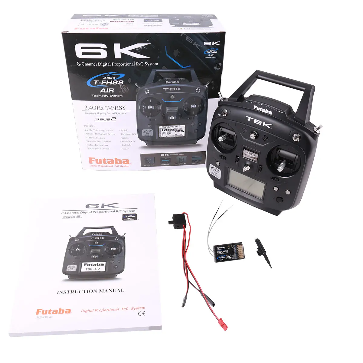 Futaba T6k V3s 6Ch 2.4G Transmitter  With R3006sb Receiver 1