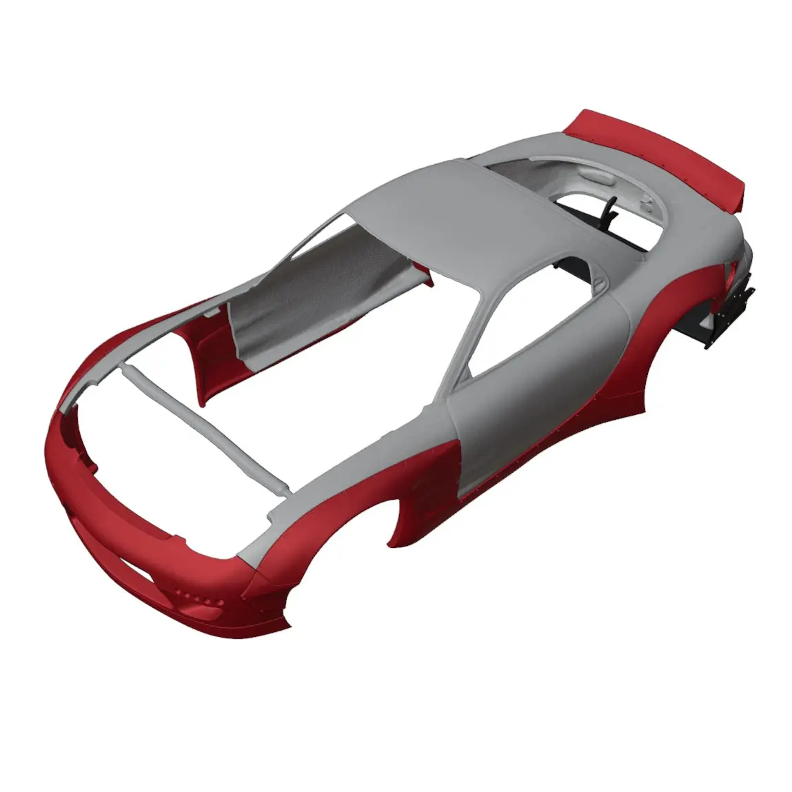 1/24 Tamiya Rc Drift Car Rx7 Fd3s Rocket Bunny Shell 3D Print Op 1