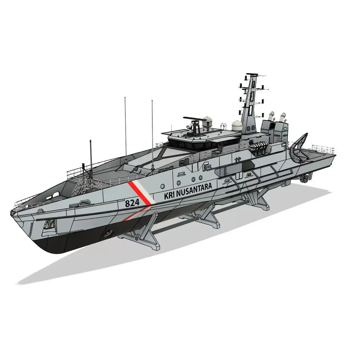 3D Printing 1:48 Australian Cape Class Patrol Rc Boat Kit 120Cm Length 1