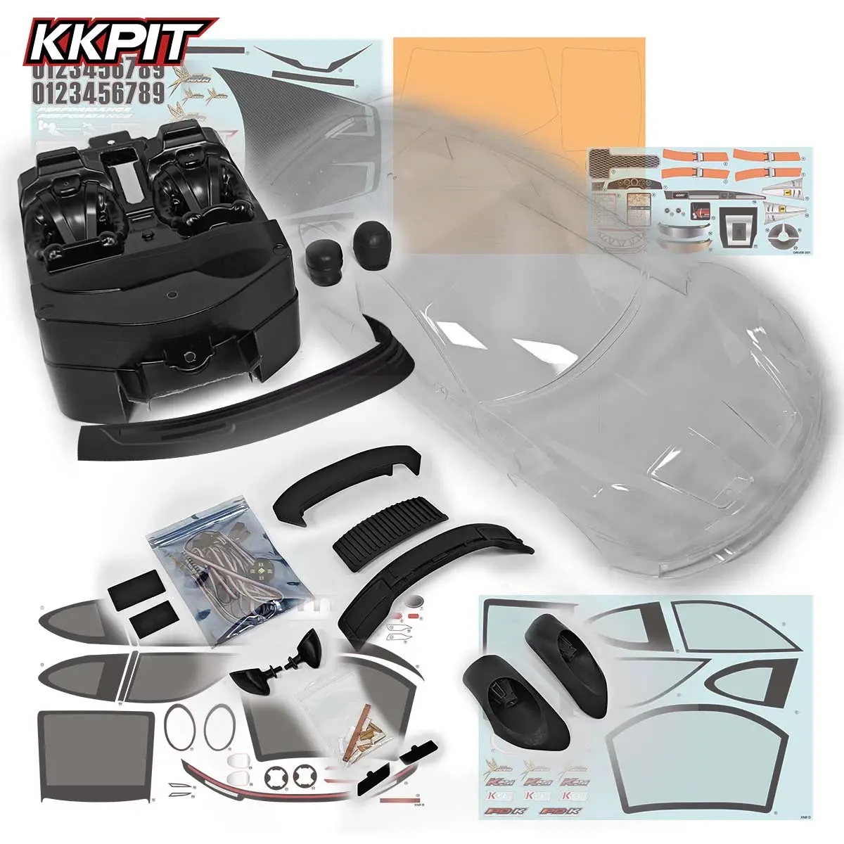 Kkpit Xnr Rc Car Transparent Car Shell Assembly R071200-Combo-C 1