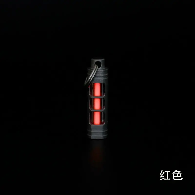 Titanium Alloy Tritium Tube Keychain Self-Luminous 25Years 3.5X25mm 10
