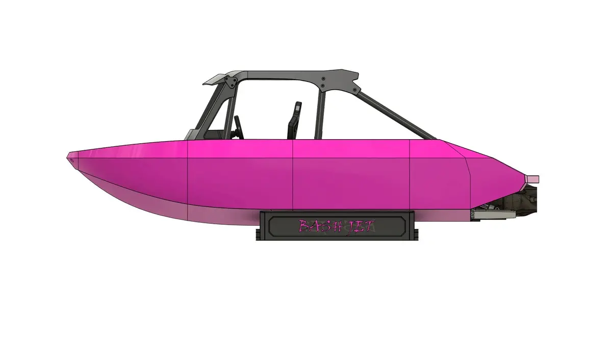 3D Printed Rc Bash Jet Racing Boat Hull Kit 6