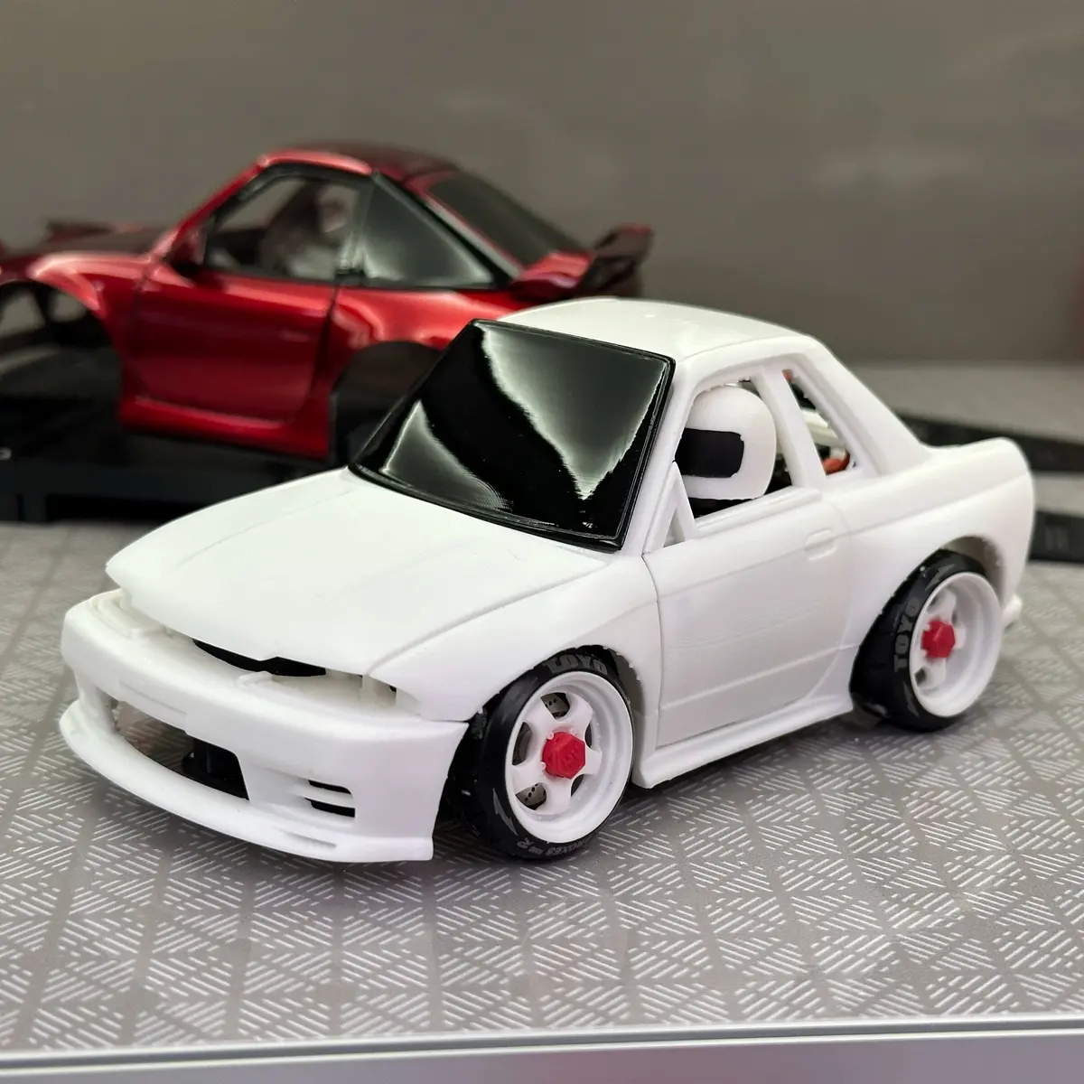 Mushu Tg Tt 1/24 Rc Drift Car 3D Print Gtr32 200Sx White Shell Wheelbase 70-73Mm 2