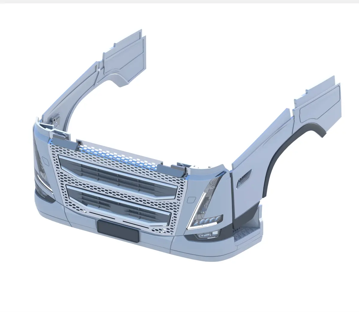 Juwuba 1/14 Tamiya Volvo Fh16 750 Op With Headlight Kit 2