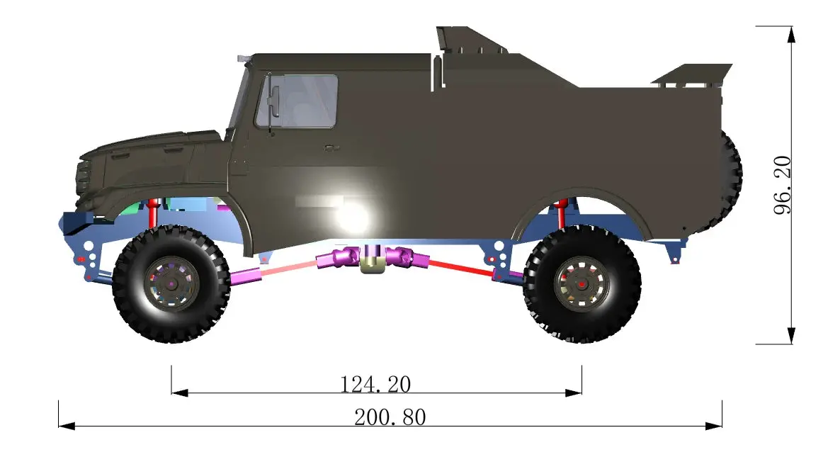 1/35 3D Printing Kamaz Zetros Rc Truck Kit Rtr 1