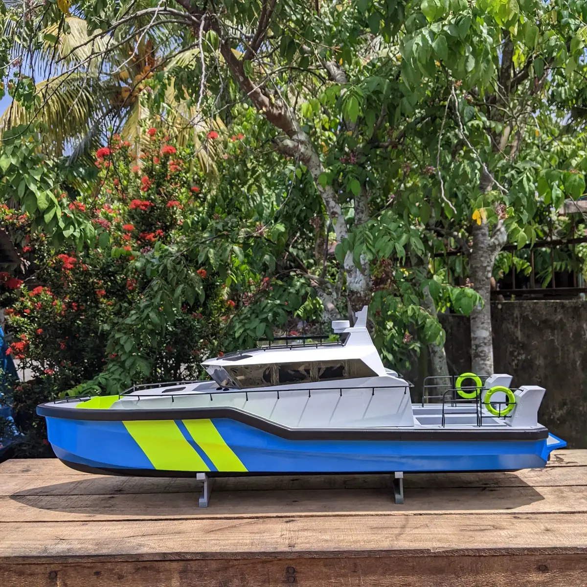 3D Print 1/18 Rc Patrol Jetboat Kit 85Cm 2