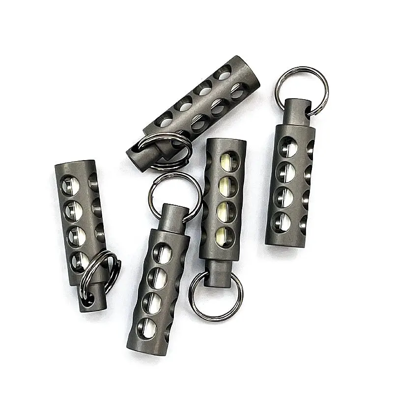 Tritium Luminous Titanium Alloy Keychain Self-Illuminate 15 Years 1