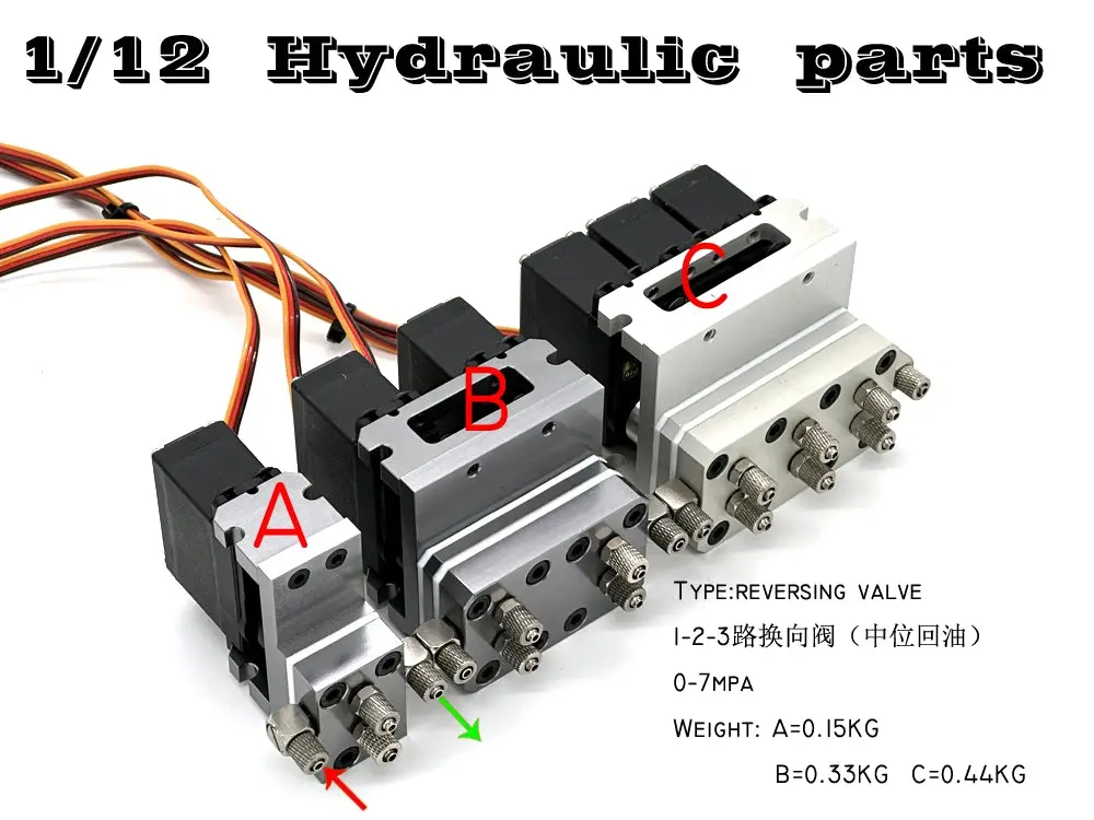 Wst J-16 1/12 Hydraulic Excavator 1-6Ch Directional Valve With Medium Oil Return Function 3