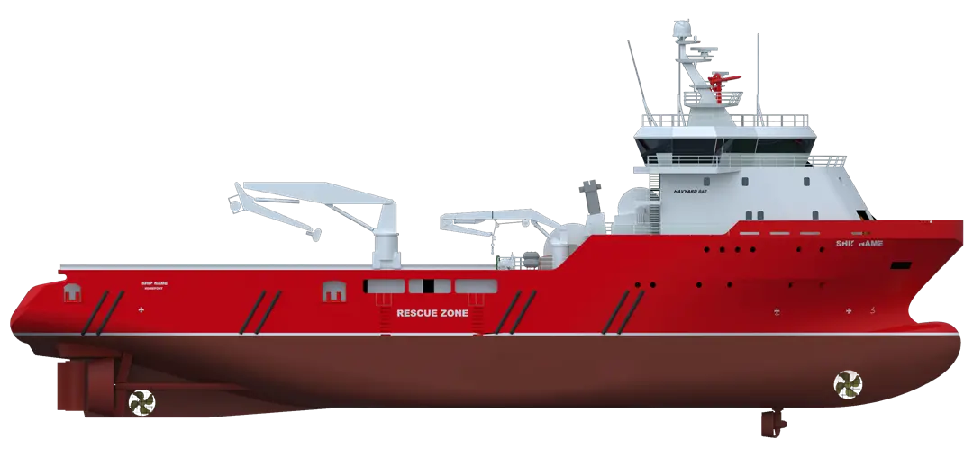 1/100 Havyard 842 Ahts Rc Tug Boat Kit Length 741Mm 1