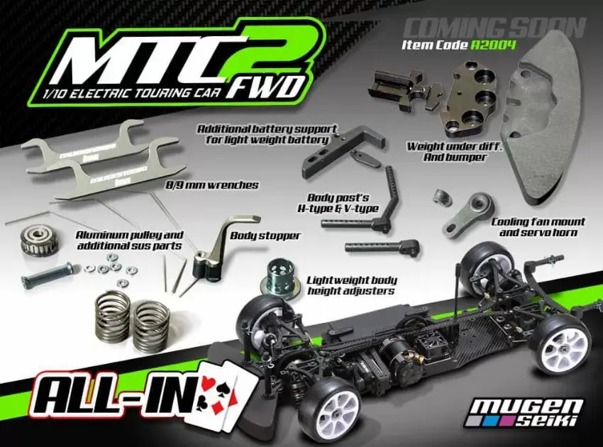 Mugen Seiki Mtc2 1/10 Rc Car Frame A2003 1