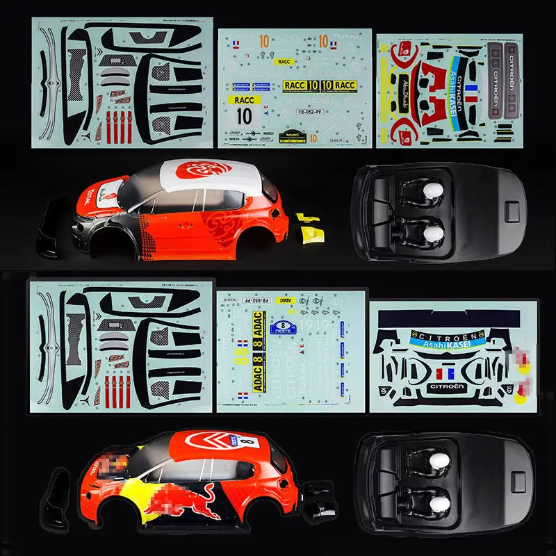 1/7 Rc Km Wr8 Rally Car C3 Body With Led Lights E8405 E8406 E8418 1