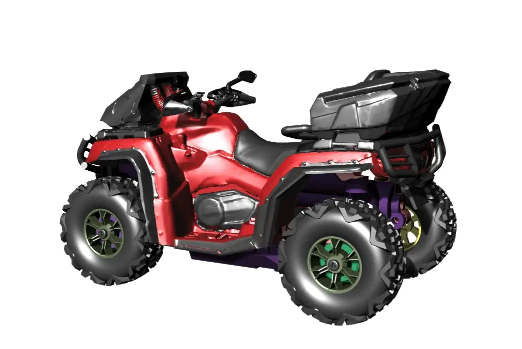 3D Printed 1/35 X1000 Atv Diy Rc Assembled Quad Motorcycle Kit 2