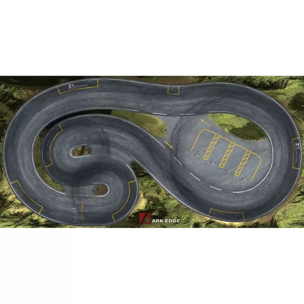 Arkedge 1/24 Rc Drift Car  A Tile Splicing Track 1.2X2.4 Meters 1