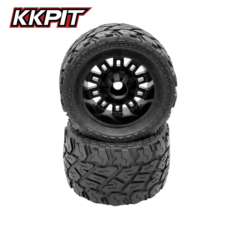 Kkpit-1/8 All Terrain Wheel Tires With Metal Adapter 4Pcs 1