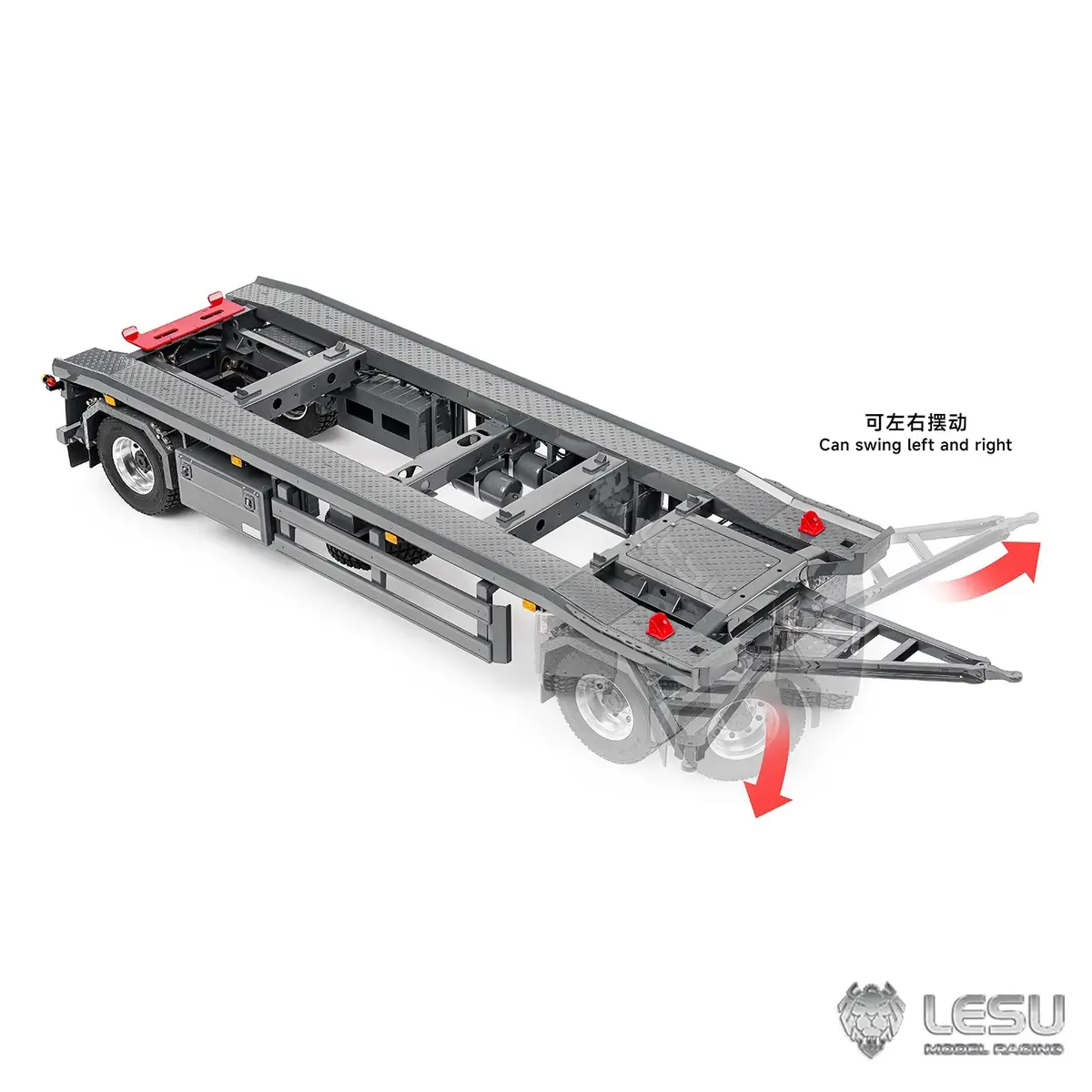 Lesu 1/14 Rc Tractor Metal Ro-Ro Trailer Ls-A0065 3