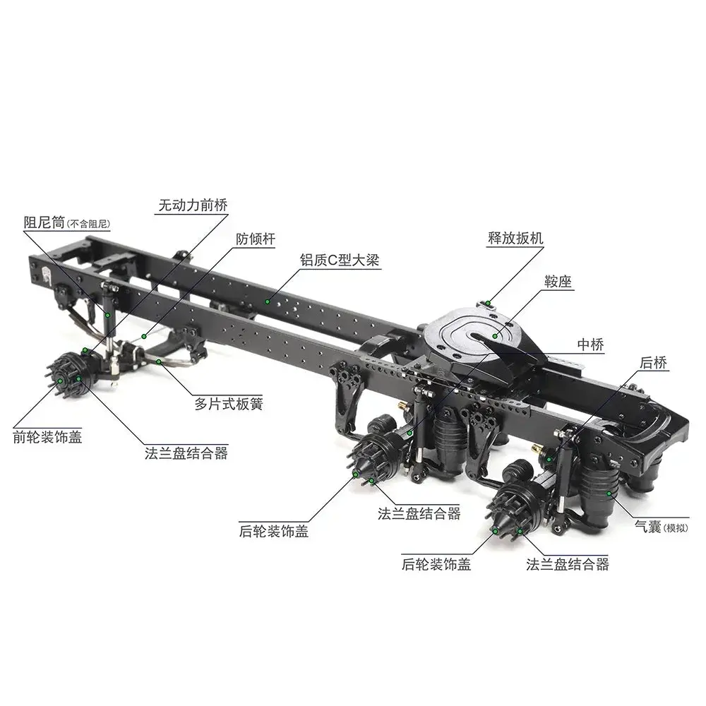 Orlandoo Hunter Tractor Truck 1/32 Remote Control Scania R650 Oh32t01 Diy Unassemble Kit 5