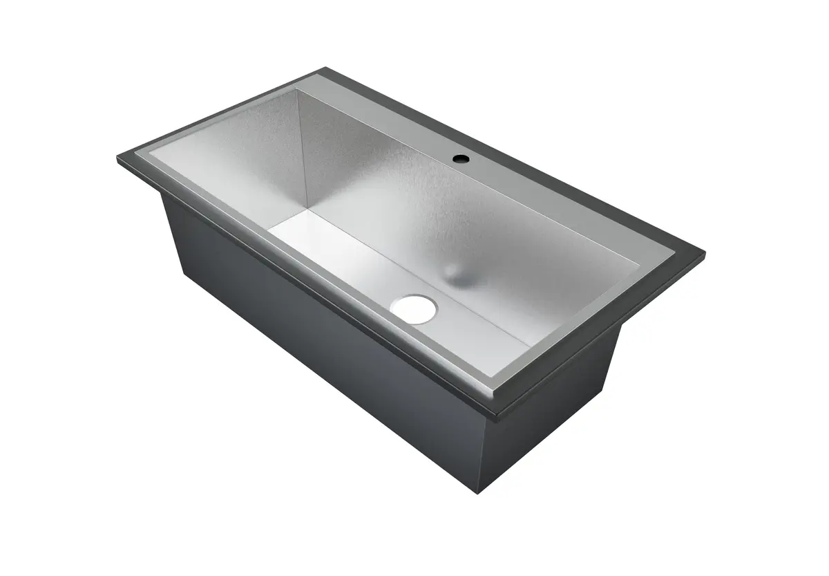 Proslat 40 Inch Sink Black Powder Coat Work Surface 1