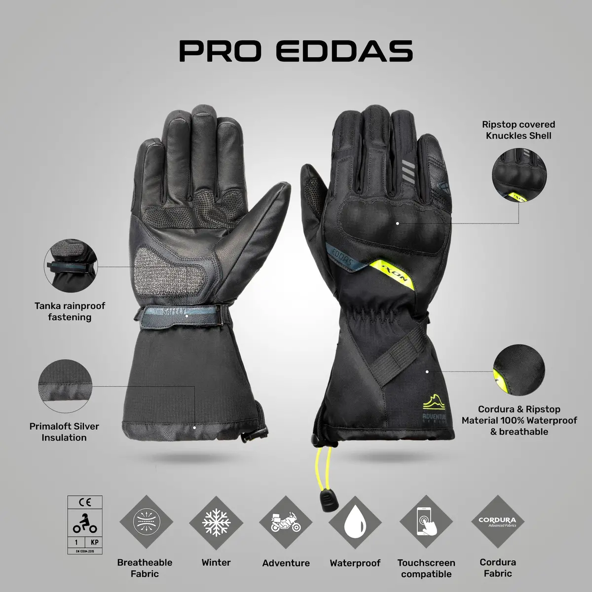 Pro Eddas - Full Gauntlet All Weather Riding Gloves 6