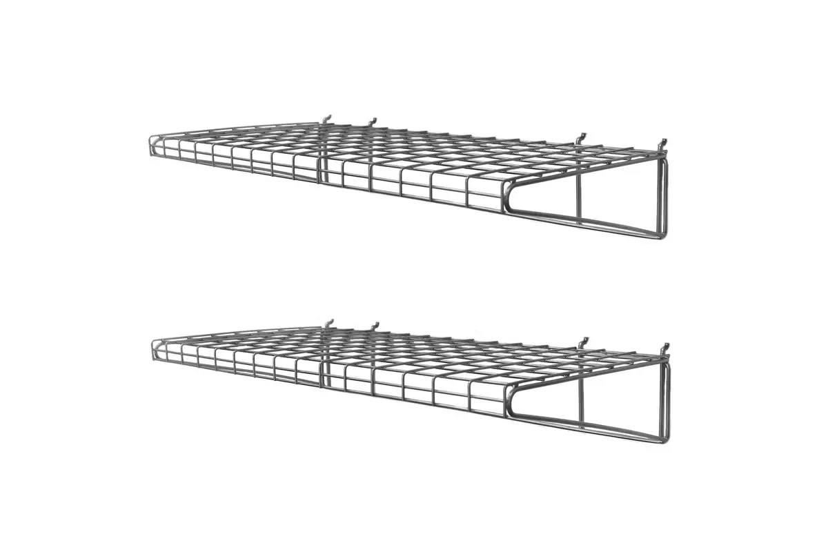 Proslat Slatwall 24" X 12" Metal Shelf - 2 Pack 1