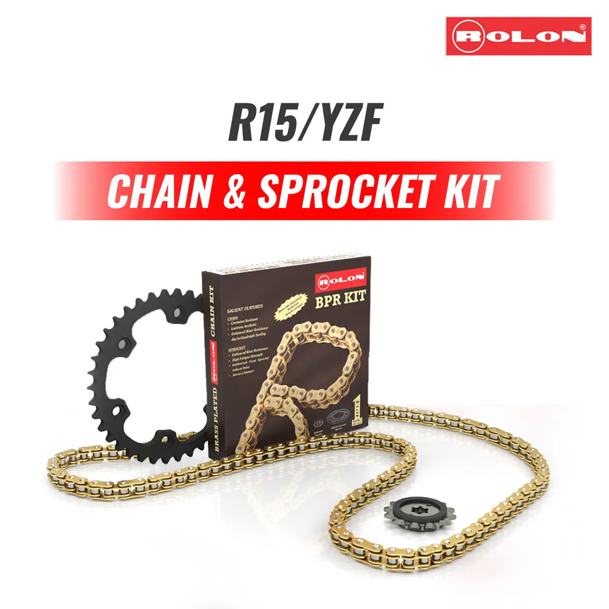 Rolon Brass Chain Sprocket For Yamaha R15 V1 1