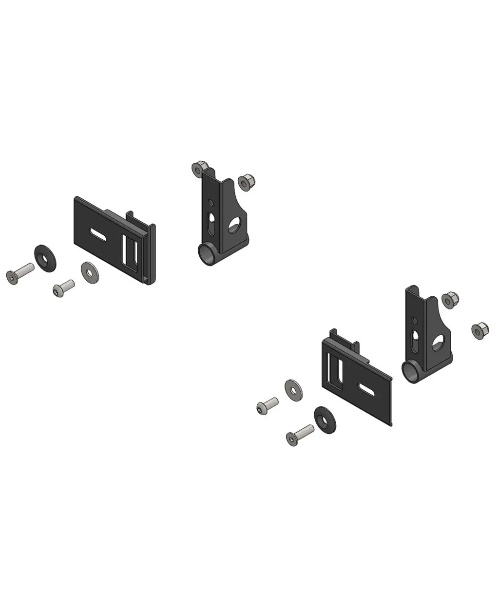 Rear Bumber Fixing Kit, Black 1