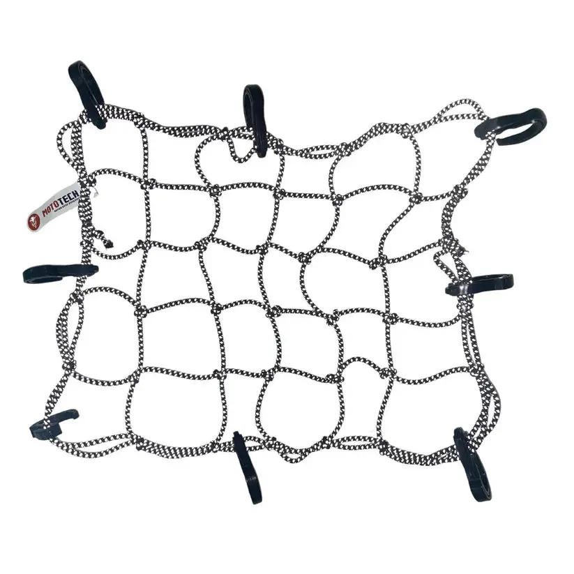 Mototech Reflective Flexi Hook Bungee Net - 15"X12" - Black 1