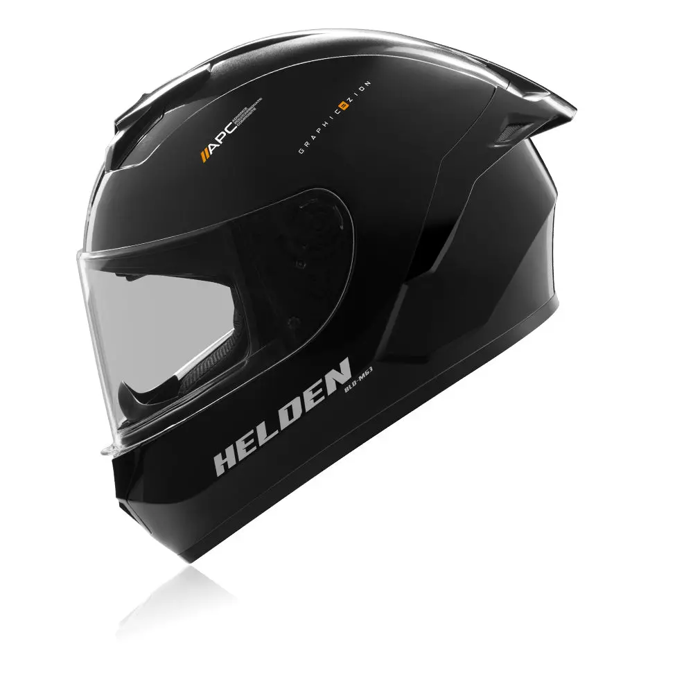 Helden Helmet - Solid Black Gloss 1
