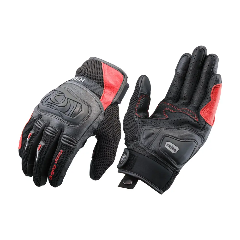 Austra - Urban Motorcycle Riding Gloves (Red) 1