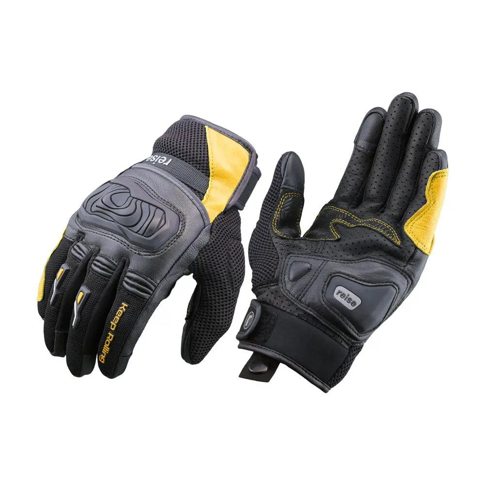 Austra - Urban Motorcycle Riding Gloves (Yellow) 1