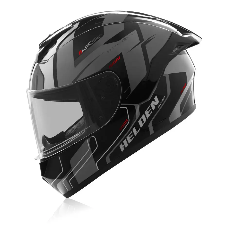 Helden Helmet - Grey / Black Gloss 1