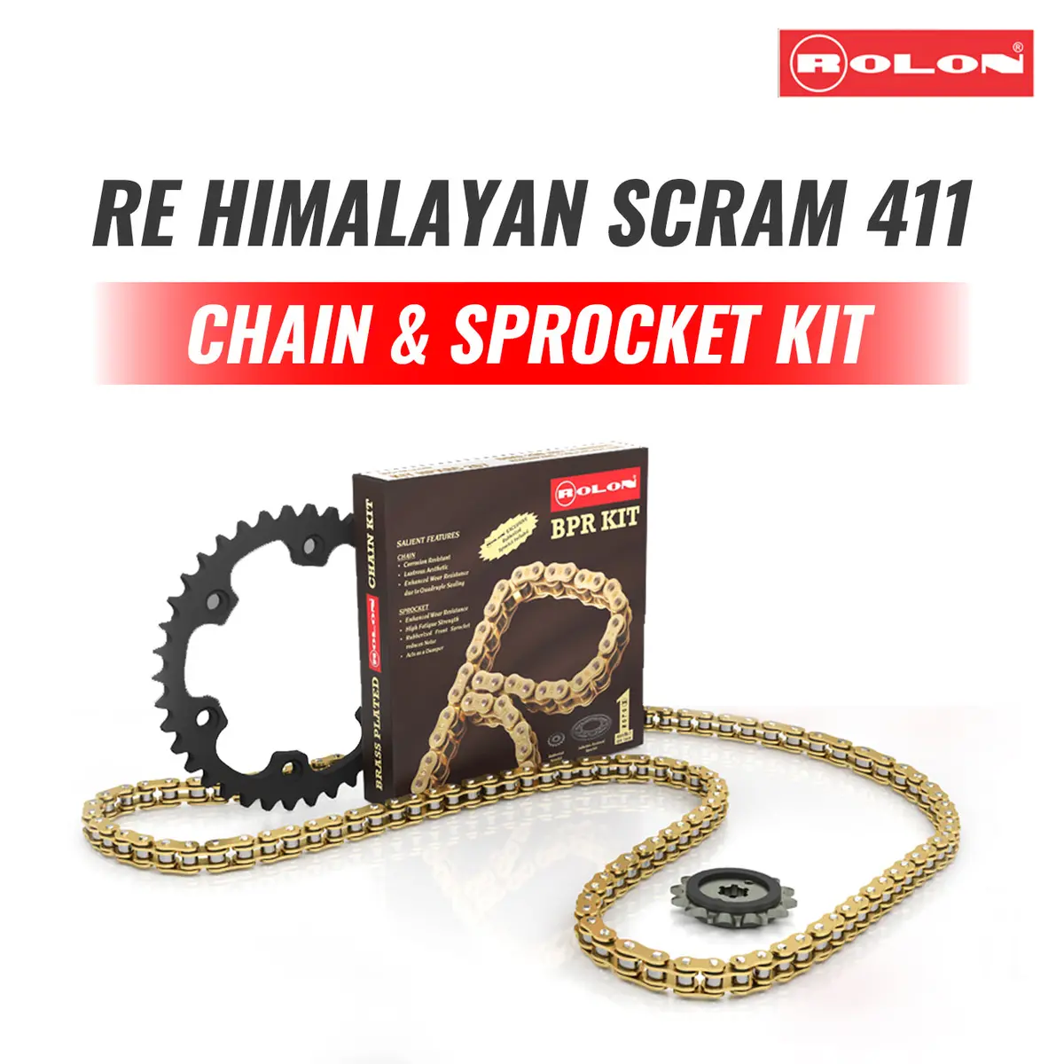 Rolon Brass Chain Sprocket For Royal Enfield Himalayan Scram 411 1
