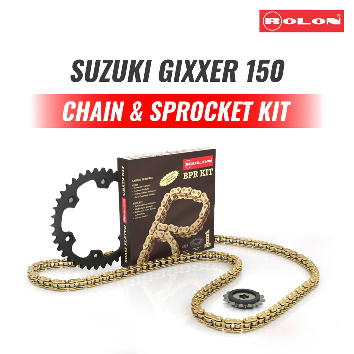 Rolon Chain Sprocket For Suzuki Gixxer 150 1