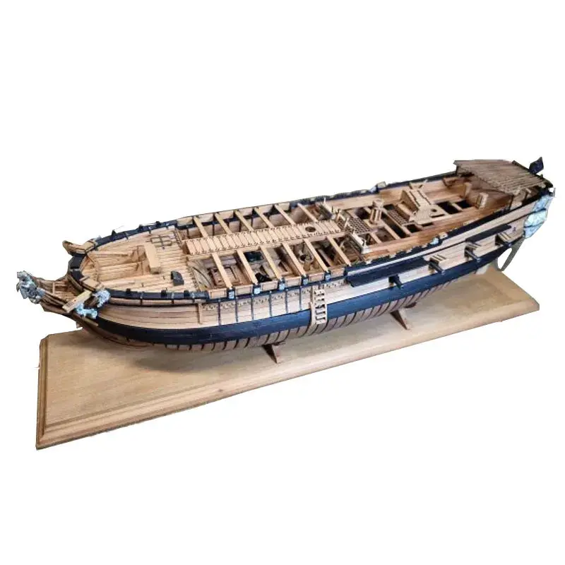 1/96 Wood Salamandre La Salamandre Fully Internal Sailboat Model Kit 1