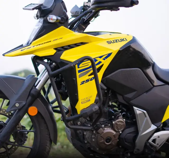 Zana Crash Guard Ms With Slider Puck – Black For Suzuki V-Strom 250 1