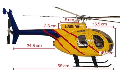 450 Class Md500d Hughes Rc Helicopter Case Scale Fuselage For 450Sport 1