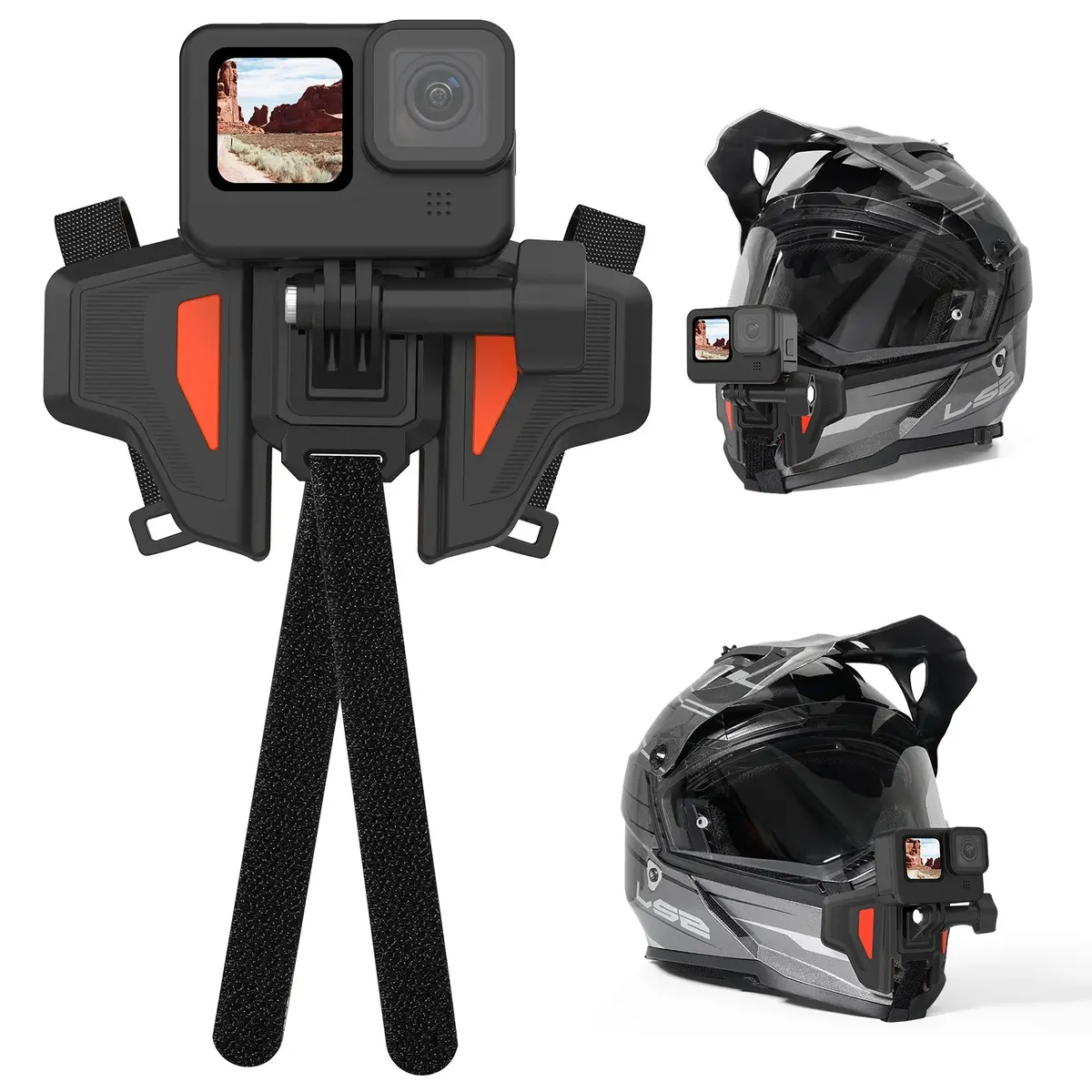 Telesin Motorcycle Helmet Chin Strap Mount For Action Camera 1