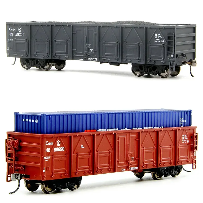 Ho 1/87 Railway C64k Wide Open Car Freight Train Model 1