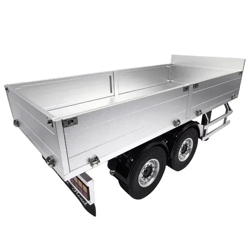 2 Aale Metal Cargo Bucket Trailer For Tamiya 1/14 Rc Tractor 3