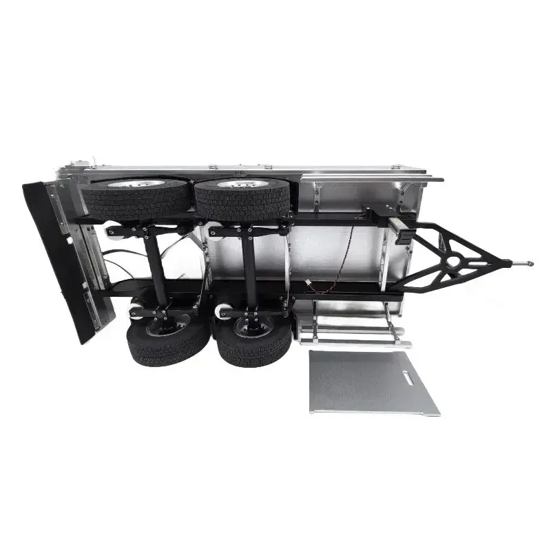 2 Aale Metal Cargo Bucket Trailer For Tamiya 1/14 Rc Tractor 6