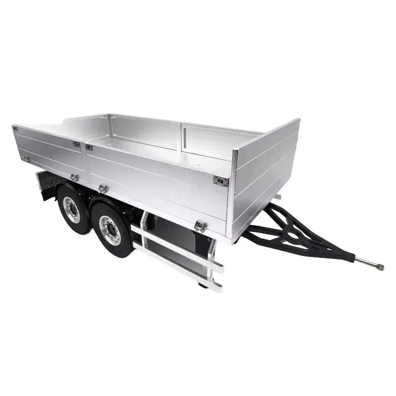 2 Aale  Metal Cargo Bucket Trailer For Tamiya 1/14 Rc Tractor 1