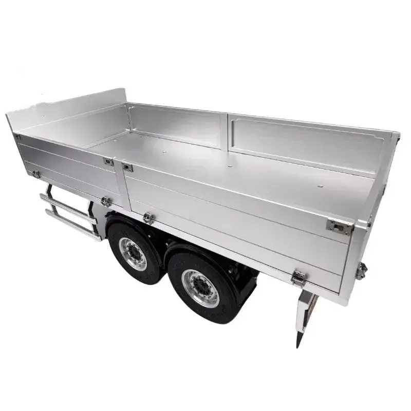 2 Aale Metal Cargo Bucket Trailer For Tamiya 1/14 Rc Tractor 4