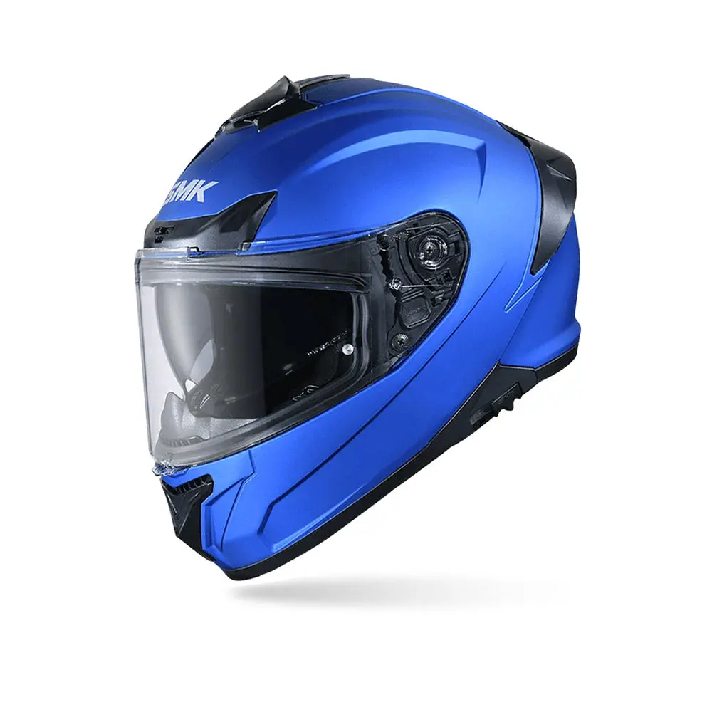 Typhoon Solid Matte Flame Blue Helmet