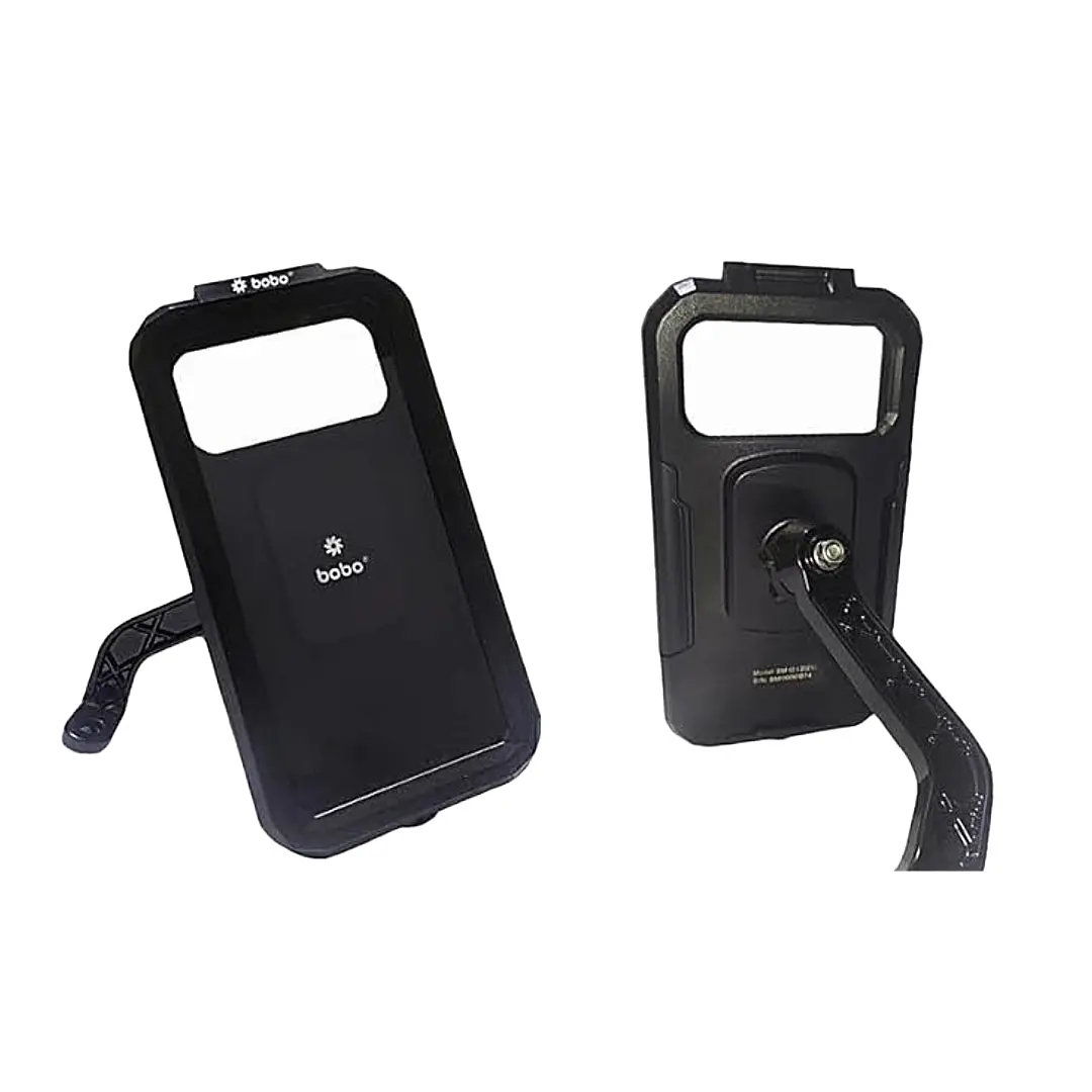 Bobo Bm10h Pro Plus Mirror Mount With Pro Plus Vibration Damper, Fully Waterproof Bike/Motorcycle/Scooter Mobile Phone Holder Mount, Ideal For Maps And Gps Navigation (Black) 1