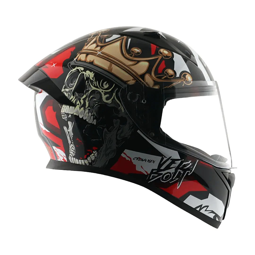Vega Bolt Crown Men Black Red Helmet 1