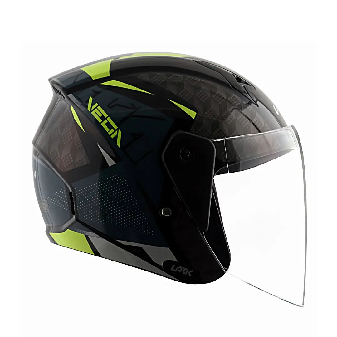 Vega Lark Twist Black Neon Yellow Helmet 1