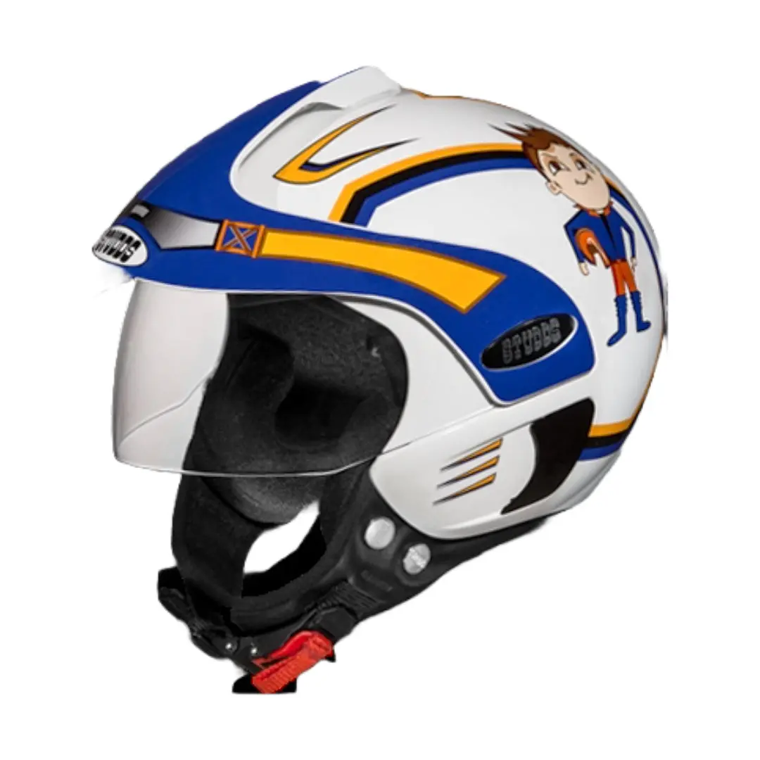 Studds Marshall D1 White Blue N1 Open Face Helmet Helmet (Boy's) 1