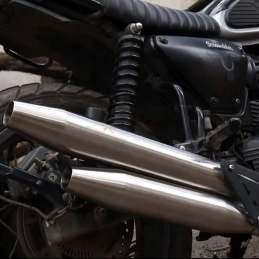 Red Rooster Performance Celesta Scram Exhaust For Yezdi Scrambler - Polish 1